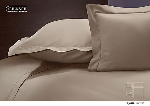 GRASER luxury bed linen - mako satin plain colour - mod. ajour