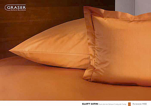 GRASER luxury bed linen - mako satin plain colour - mod. glatt-satin