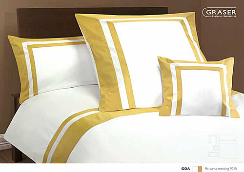 GRASER luxury bed linen - mako satin two colours - mod. Goa