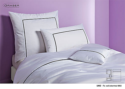 Graser Luxury Bed Linen Mako Satin Two Colours Mod Uno