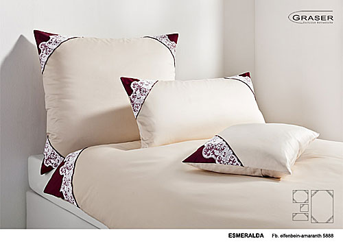 GRASER luxury bed linen - soft lace on mako satin - mod. Esmeralda