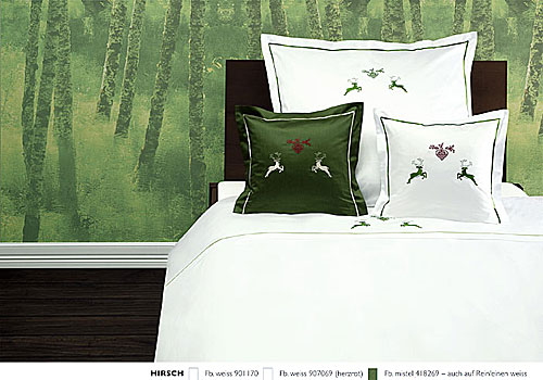 GRASER luxury bed linen - embroidery on mako satin - mod. Hirsch