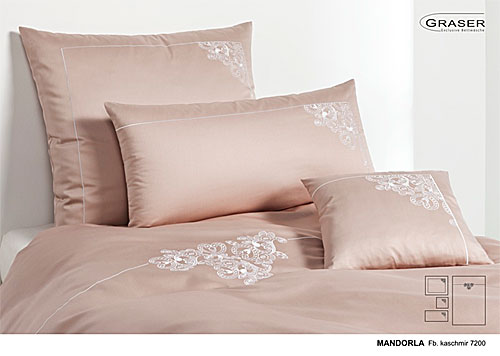 GRASER luxury bed linen - embroidery on mako satin - mod. Mandorla