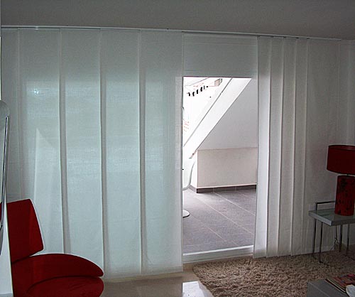 Panel track curtains