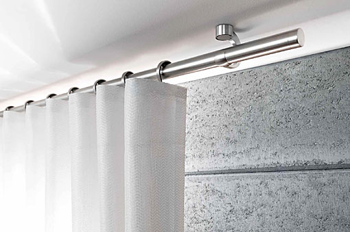 INTERSTIL curtain rods stainless steel ceiling fit