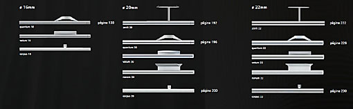 INTERSTIL curtain rails 16 - 22mm ceiling fit - Modelle