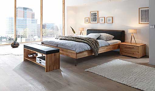 HASENA Wood-Line Bett premium18-tondo-ceneri