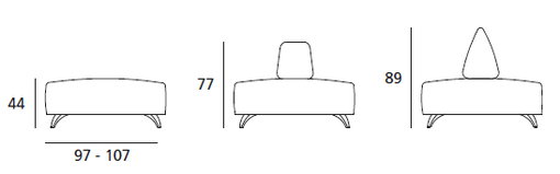 DOIMO SALOTTI - upholstery series Simply dimensions