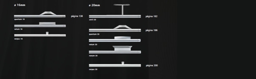 INTERSTIL curtain rails 16 - 20 mm ceiling fit - Modelle