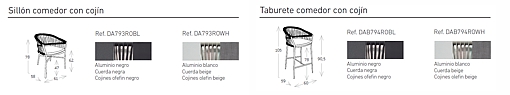 IE3i - silla/sillón Mito - medidas y colores 
