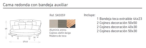 IE3i - cama balinesa Corva - medidas y colores 