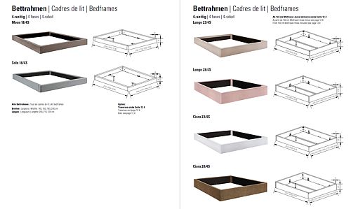 HASENA Dream Line bedframes 4 sided - closed